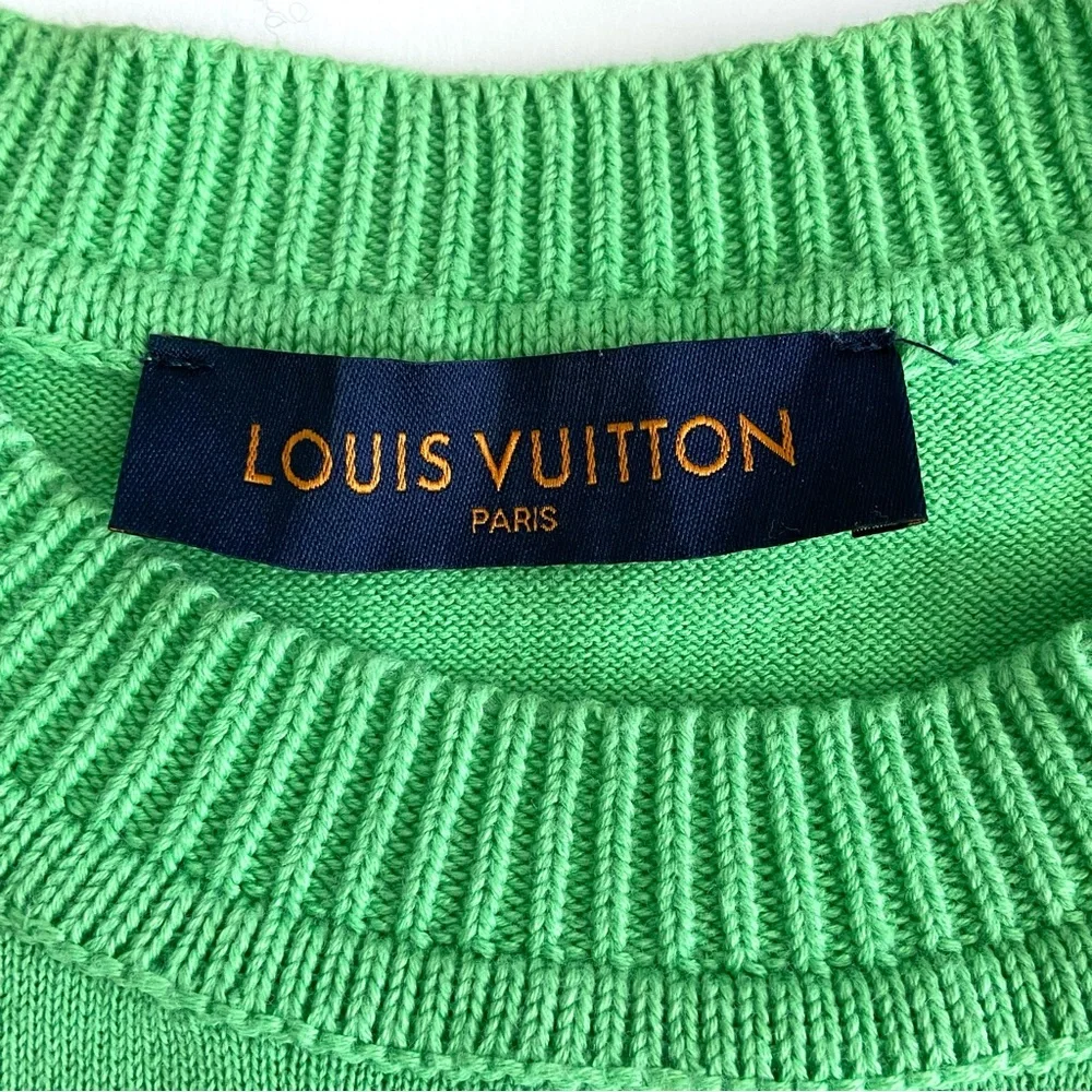 Louis Vuitton Japan Sweater Top Green Made in Italy Size M - Picture 8 of 10